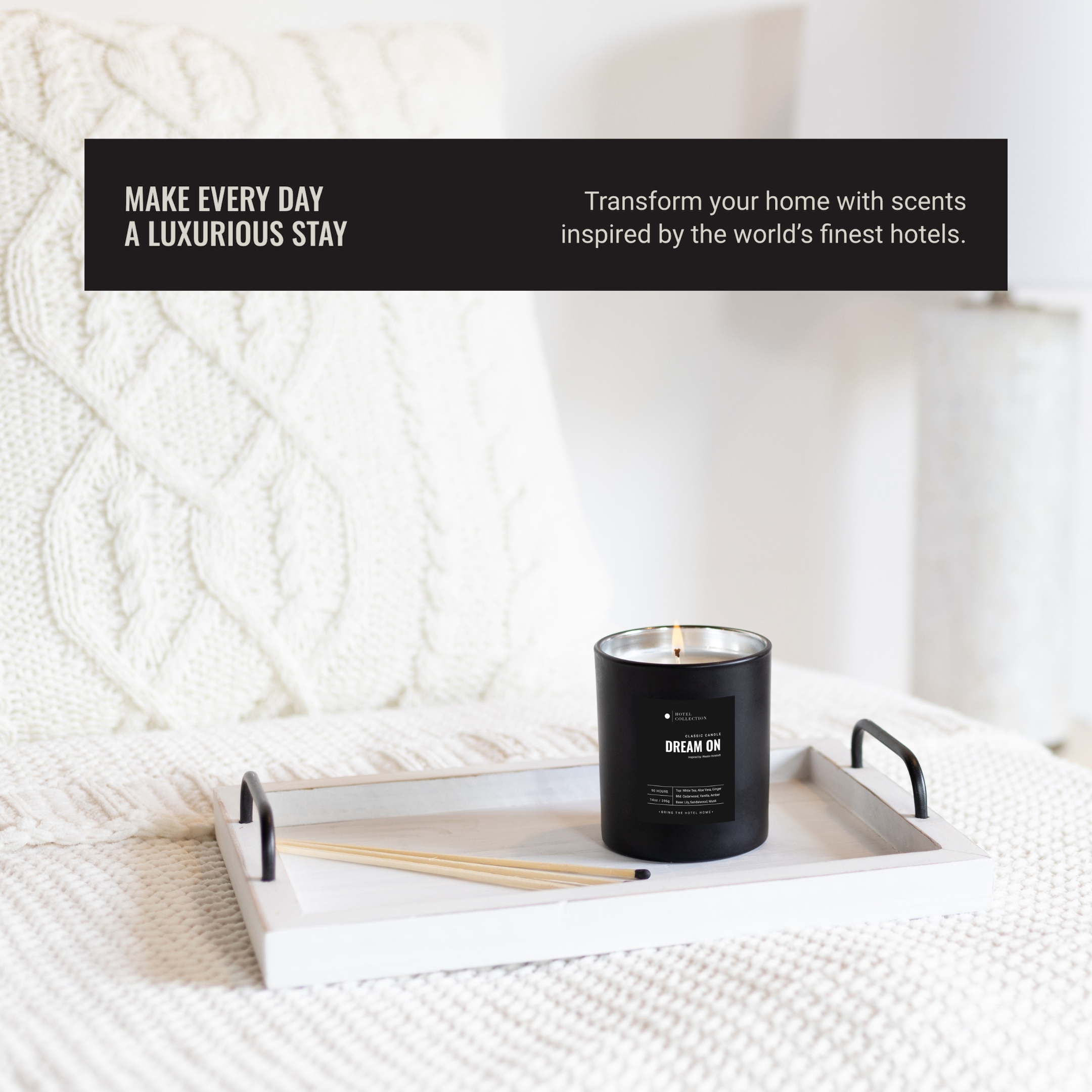 Hotel Collection- Luxury Hotel Inspired Scent- Classic Candle 14oz (Copy)