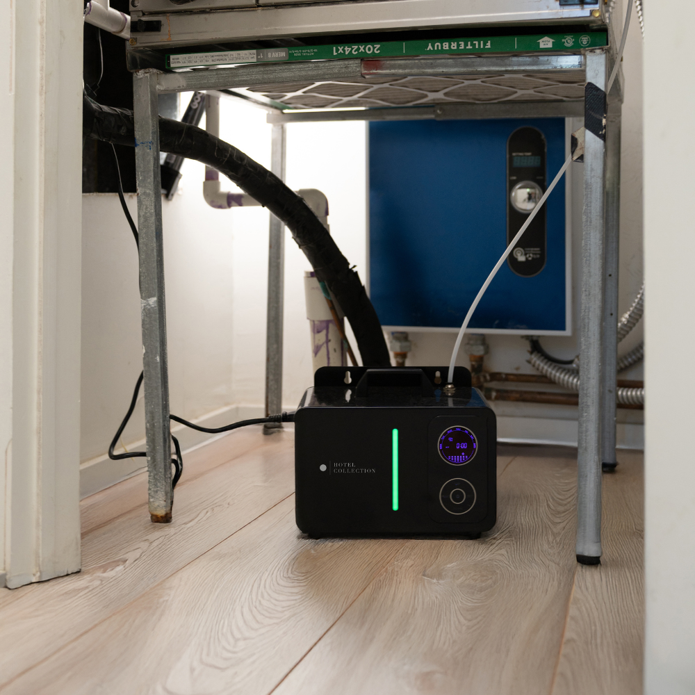 Hotel Collection Presidential Scent Diffuser – sleek black HVAC-only diffuser for whole-home fragrance, compatible with central air systems