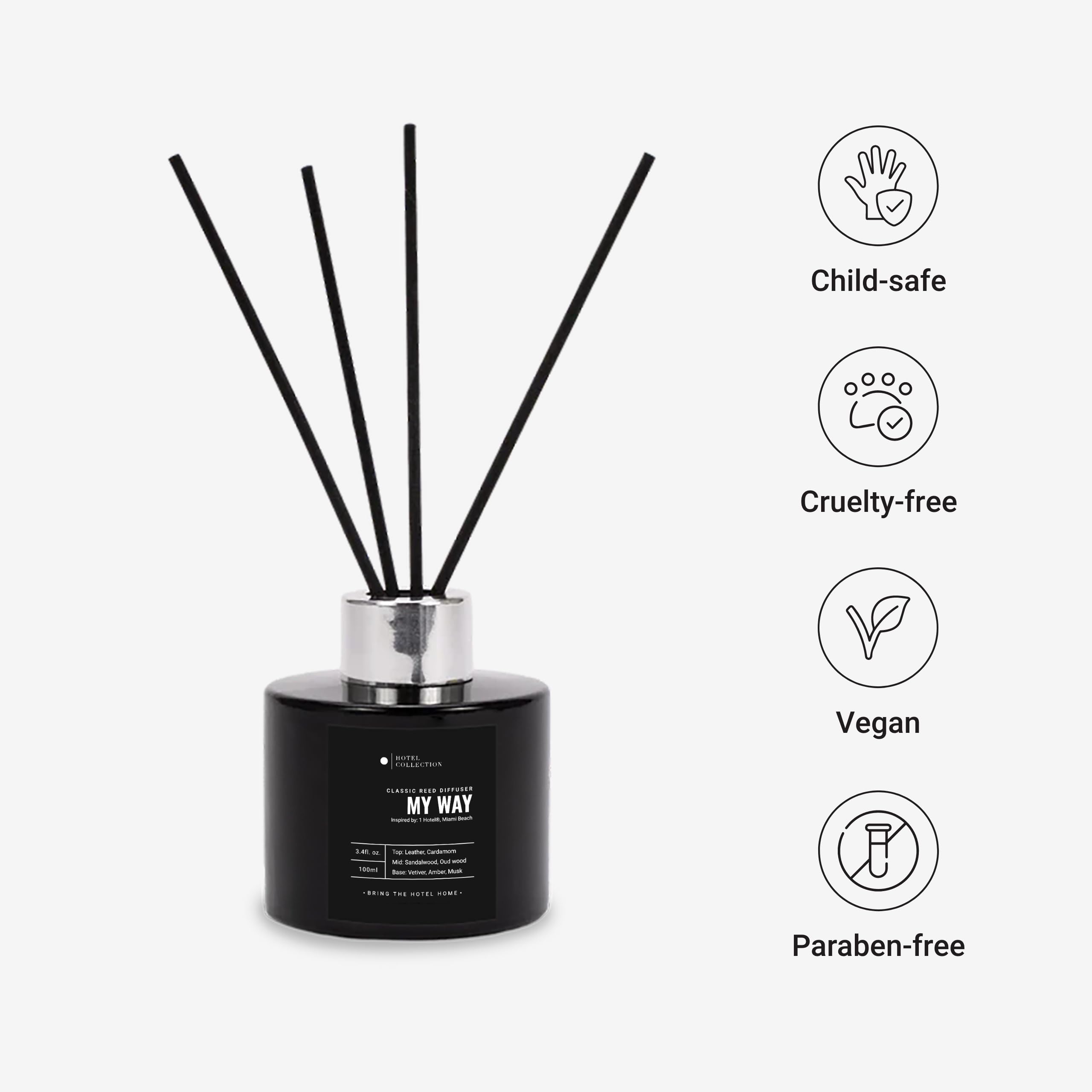 Hotel Collection- Luxury Inspired Reed Diffuser 100ml (3.38 Fl Oz)