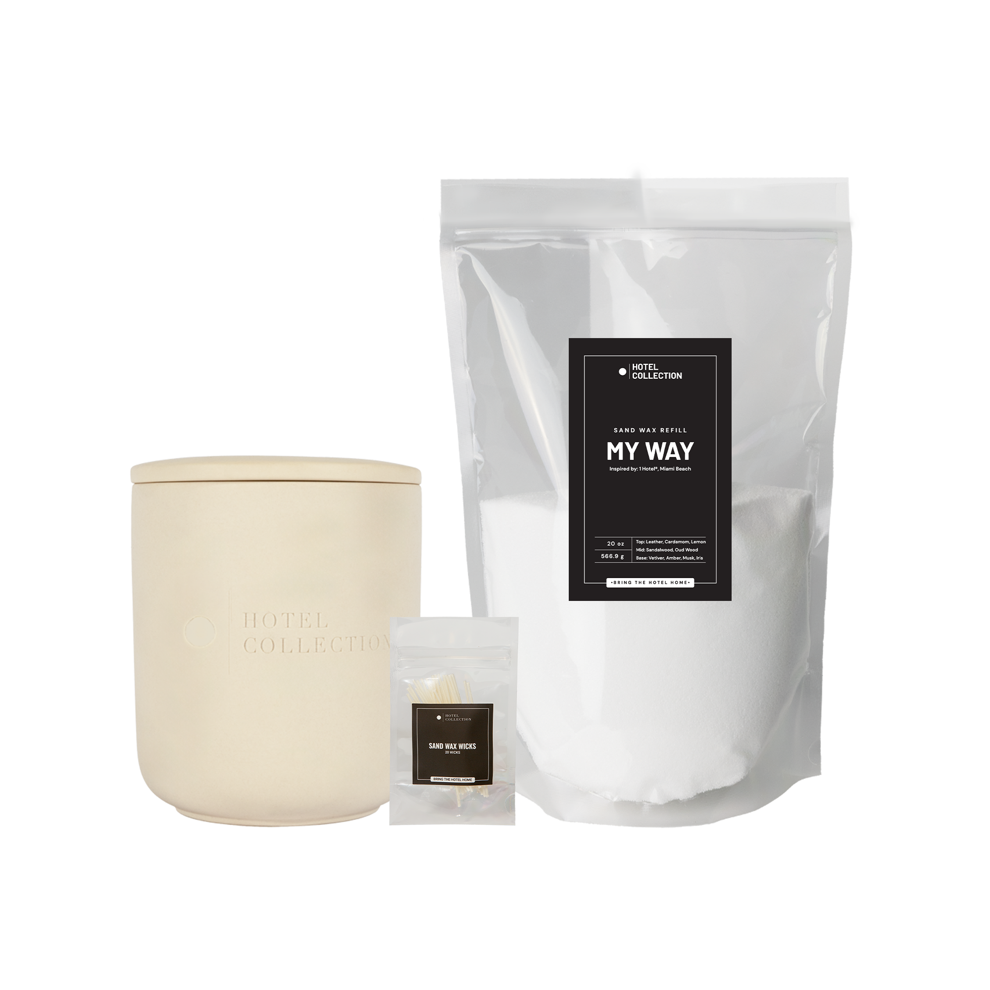 Petite Ceramic Sand Wax Set