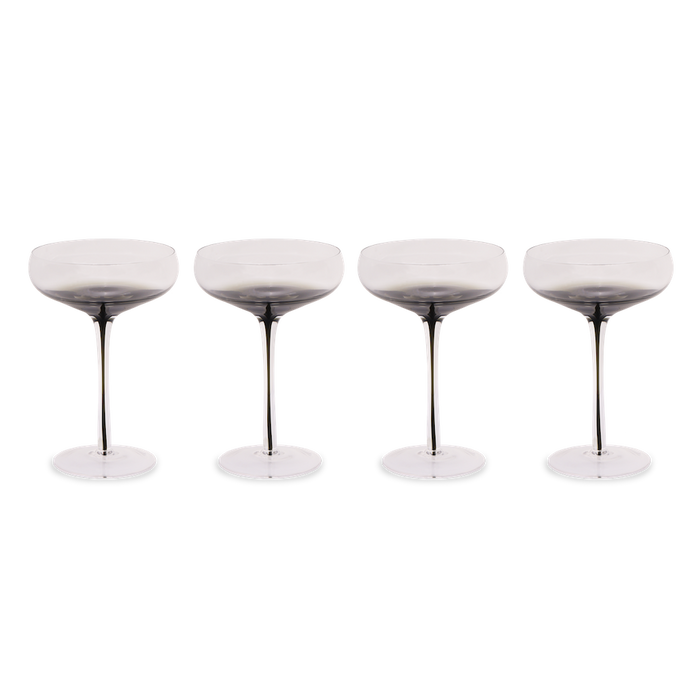 SMOKE STEM COUPE GLASSES