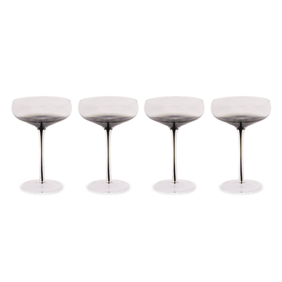 Smoke Stem Coupe Glasses